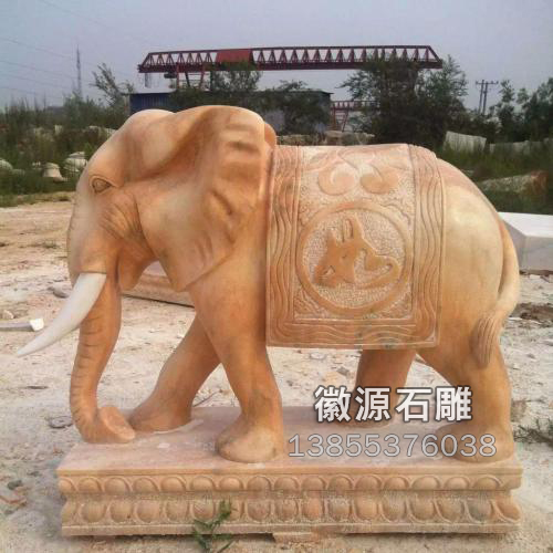 石雕動(dòng)物（大象）-12